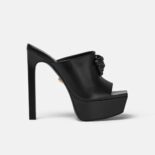 Versace Women La Medusa Platform Mules in 105mm Heel Hight-Black