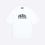 Balenciaga Women Cities Paris T-shirt Medium Fit in White