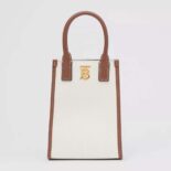 Burberry Women Micro Monogram Motif Canvas and Leather Tote