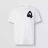 Burberry Women Monster Graphic Cotton Oversized T-shirt-White