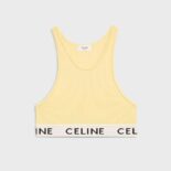 Celine Women Mesh Sports Bra-Yellow