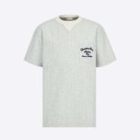 Dior Men Christian Dior Atelier T-shirt Relaxed Fit Ecru Wool and Cotton Jersey