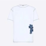 Dior Men Dior and Kenny Scharf T-shirt Relaxed Fit White Cotton Jersey