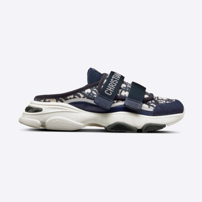 Dior Women D-Wander Sneaker Deep Blue Dior Oblique Technical Fabric