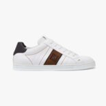 Fendi Men White Leather Low-Tops Sneakers Rubber Box Sole