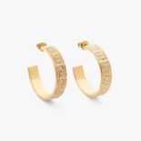 Fendi Women Hoop Earrings with FF Motif Gold-colored