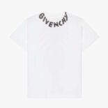 Givenchy Men Oversized T-shirt with Tag Effect Prints-White