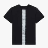 Givenchy Men T-shirt with Tag Effect 4G Webbing-Black