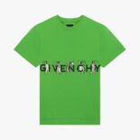 Givenchy Women Slim Fit T-shirt in Givenchy 4G Jersey with Reaper Prints-Green