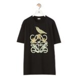 Loewe Men Herbarium Anagram T-shirt in Cotton-Black