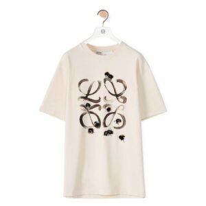 Loewe Women Susuwatari Anagram T-shirt in Cotton-Beige
