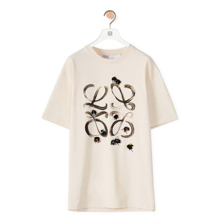 Loewe Women Susuwatari Anagram T-shirt in Cotton-Beige