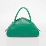 Prada Women Leather Prada Triangle Bag-Green