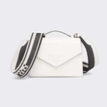 Prada Women Monochrome Saffiano and Leather Bag-White