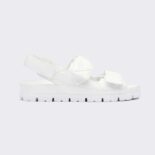 Prada Women Padded Nappa Leather Sandals-White