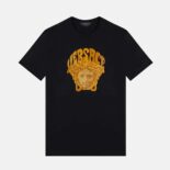 Versace Men Medusa Music T-Shirt in Cotton-Black
