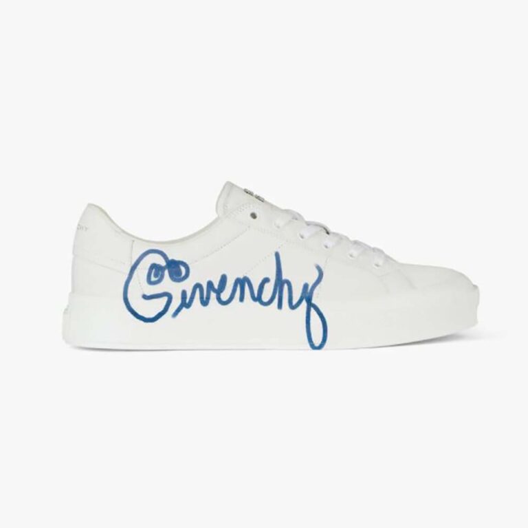 Givenchy Men Sneakers City Sport in GIVENCHY Print Leather-White