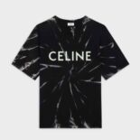 Celine Women Loose T-shirt in Cotton Jersey-Black