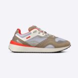 Dior Men B29 Sneaker Gray Technical Mesh and Suede with Brown Smooth Calfskin