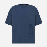 Dior Men Dior and Parley Oversized T-shirt Blue Parley Ocean Plastic Cotton Jersey Blend
