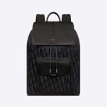 Dior Men Motion Backpack Black Dior Oblique Mirage Technical Fabric and Grained Calfskin