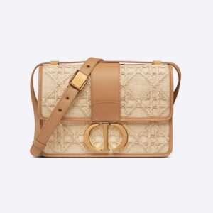 Dior Women 30 Montaigne Bag Natural Cannage Raffia
