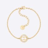 Dior Women Clair D Lune Bracelet Gold-Finish Metal and Silver-Tone Crystals