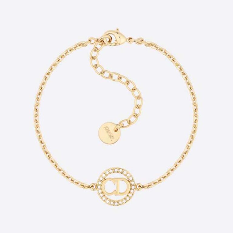 Dior Women Clair D Lune Bracelet Gold-Finish Metal and Silver-Tone Crystals