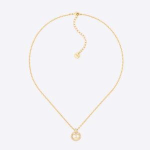 Dior Women Clair D Lune Necklace Gold-Finish Metal and Silver-Tone Crystals