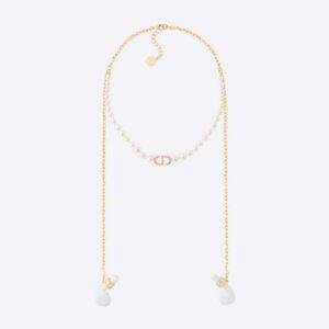 Dior Women Petit CD Necklace for Headphones Gold-Finish Metal