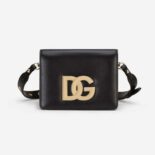 Dolce Gabbana D&G Women Calfskin Crossbody 3.5 Bag-Black