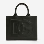 Dolce Gabbana D&G Women Small Calfskin DG Daily Shopper-Black