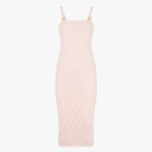 Fendi Women Pink Viscose Dress with Made of Pink Viscose Yarn