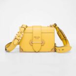 Prada Woen Cahier Leather Bag-Yellow