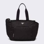 Prada Women Re-Nylon Baby Bag with Re-Nylon logo-Print lining-Black