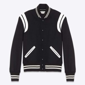 Saint Laurent YSL Women Saint Laurent Teddy Jacket in Wool-Black