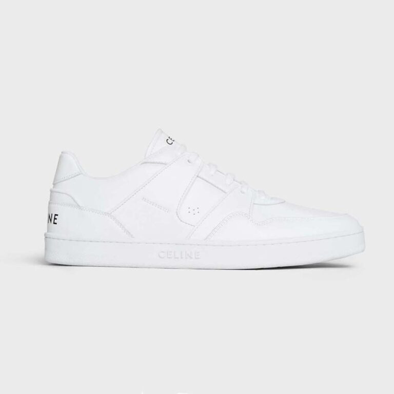 Celine Unisex CT-04 Low Lace-Up Sneaker in Calfskin-White