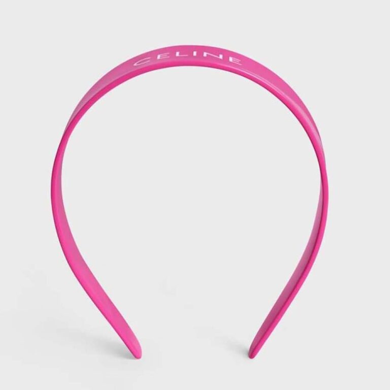 Celine Women Monochroms Celine Headband in Acetate-Rose