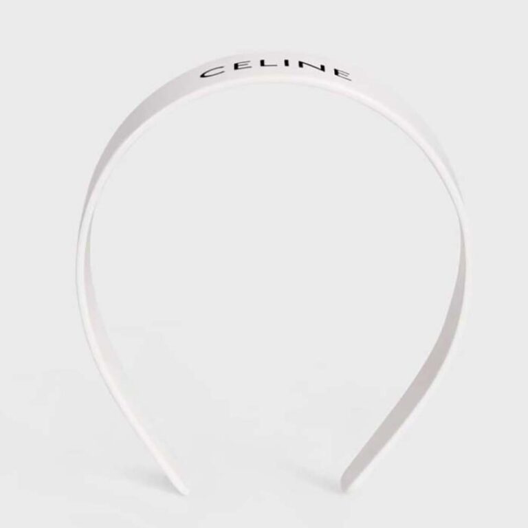 Celine Women Monochroms Celine Headband in Acetate-White