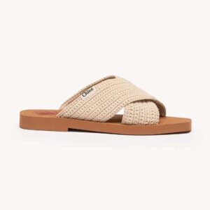 Chloe Women Woody Flat Mule-Beige