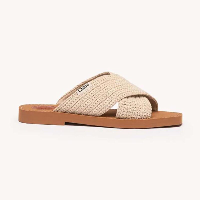 Chloe Women Woody Flat Mule-Beige