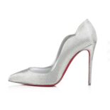 Christian Louboutin Women Hot Chick 100 mm Heel Height-Silver