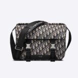 Dior Men Explorer Messenger Bag Beige and Black Dior Oblique Jacquard