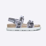 Dior Women Dioract Sandal White and Black Technical Mesh and Rubber