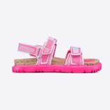 Dior Women Dioract Sandal White and Bright Pink Technical Mesh and Rubber