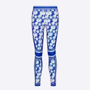 Dior Women Leggings Fluorescent Blue Dior Étoile Technical Jersey
