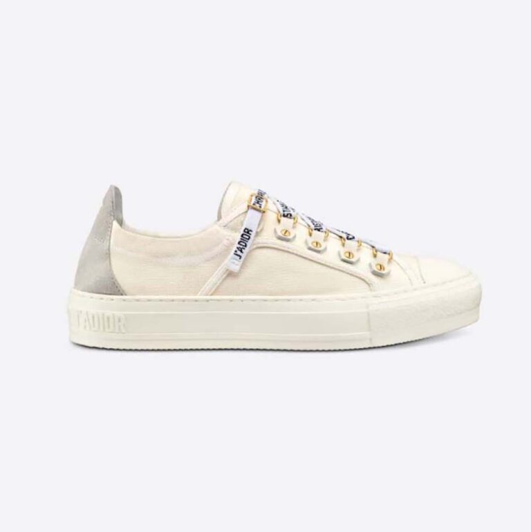 Dior Women Walk N Dior Sneaker White Canvas and Suede Calfskin