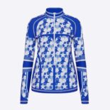 Dior Women Zipped Jacket Fluorescent Blue Dior Étoile Technical Jersey