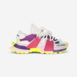 Dolce Gabbana D&G Women Mixed-Material Space Sneakers-Purple