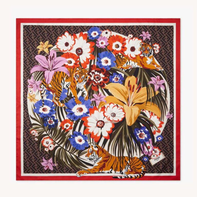 Fendi Women Flower Foulard Foulard from the Spring Festival Capsule Collection